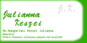 julianna keszei business card